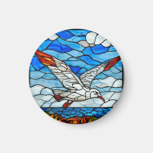 Aimant Verre de couleur mouette