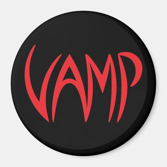 Aimant Version du texte Vamp (noir/rouge) (Devant)
