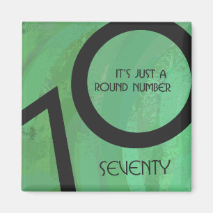 Aimant Vert 70 Décennie Anniversaire