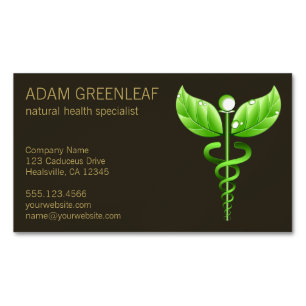 Aimant vert de médecine douce de caducée