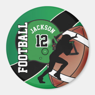 Aimant Vert et noir Personnaliser le football