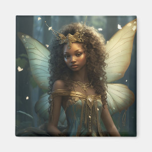 Aimant Vert Fée Africaine & Bronze