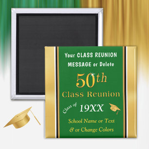Aimant Vert, Or, Blanc Cadeaux de Réunion de 50e Classe b