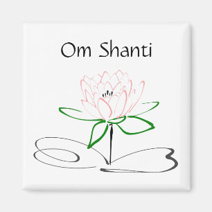 Aimant vert rose de l'OM Shanti Lotus