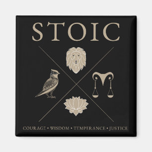 Aimant Vertus stoïques, courage, sagesse, tempérance, jus