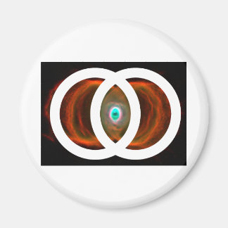Aimant Vesica Piscis Nebula en verre à l'heure