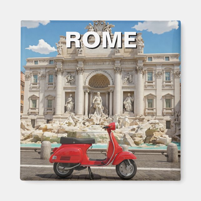 Aimant Vespa à Rome Italie (Devant)