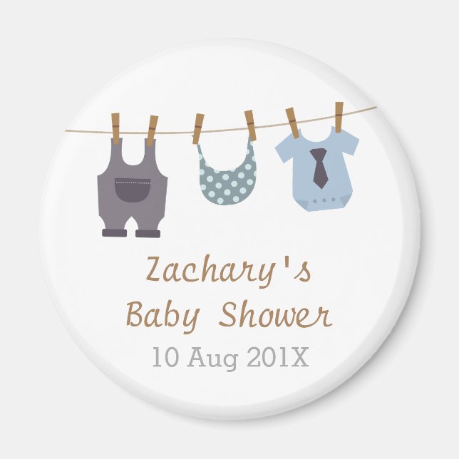 Aimant Vêtements de bébé moderne Baby Boy Douche Favoris (Devant)