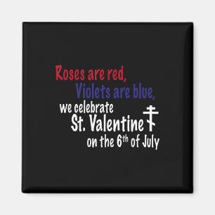 Aimant Vêtements de la Saint-Valentin Roses Sont Rouges