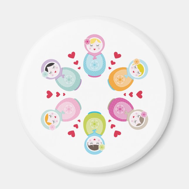 Aimant VÊTEMENTS :: poupées babushka - mandala (Devant)
