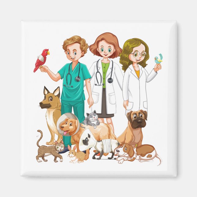 Aimant Veterinarian People (Devant)