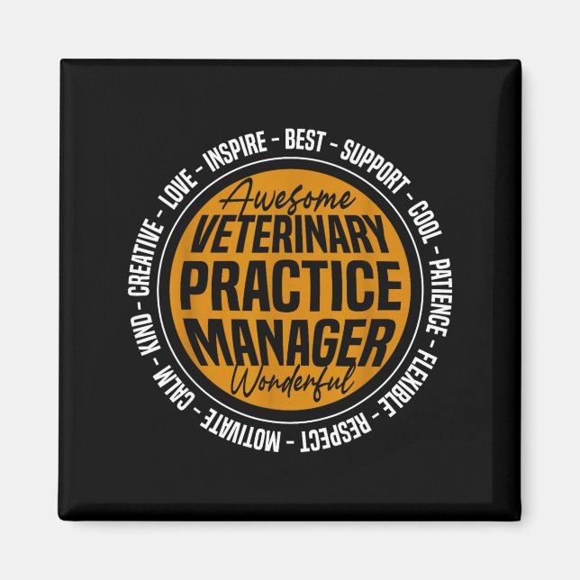 Aimant Veterinary Practice Manager Funny Vet Tech Week  (Devant)
