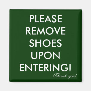 Aimant Veuillez retirer l'aimant des chaussures