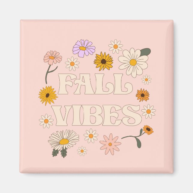 Aimant Vibes de automne roses (Devant)