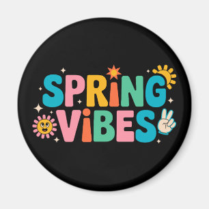Aimant Vibes de printemps - Cute & Colorée Lettres saison