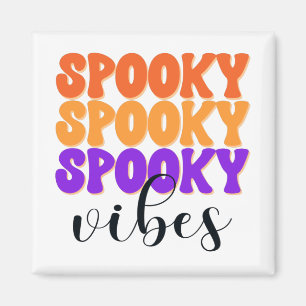 Aimant Vibes Éffrayantes rétro Super Vintage Halloween