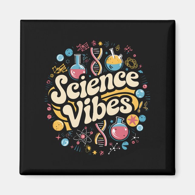 Aimant Vibes scientifiques Super Premier jour de retour à (Devant)