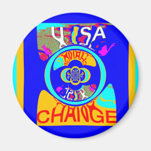 Aimant Vibrant USA Change : une déclaration audacieuse