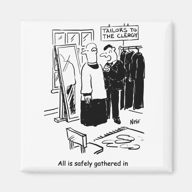 Aimant Vicar a une caricature de l'église cassock Fitting (Devant)