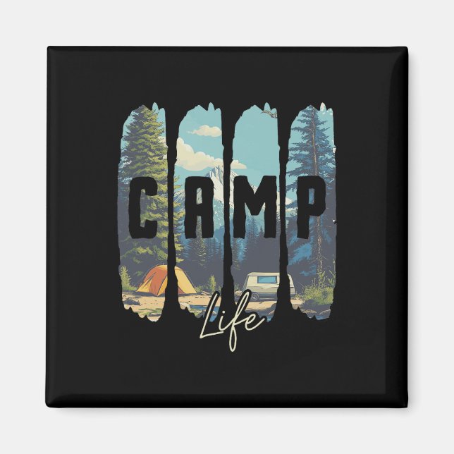 Aimant Vie de camping  (Devant)