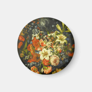 Aimant Vie morte avec fleurs et fruits