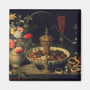 Aimant Vie morte des fleurs et des fruits secs, 1611