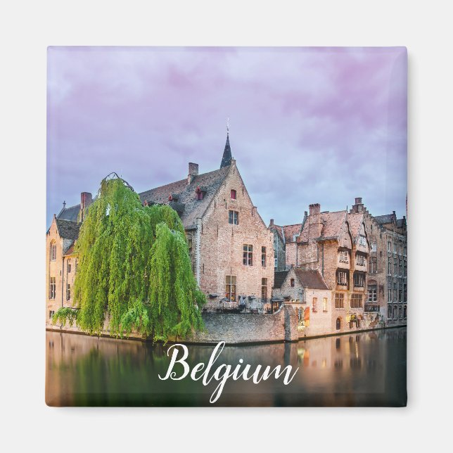 Aimant Vieille ville de Bruges et tour du Beffroi (Devant)