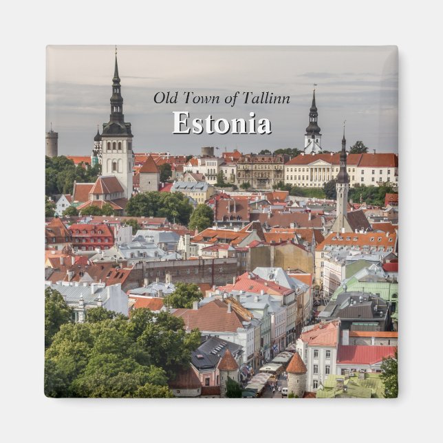 Aimant Vieille ville de Tallinn Estonie (Devant)