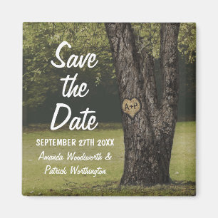 Aimant Vieilles économies de mariage de chêne d'initial