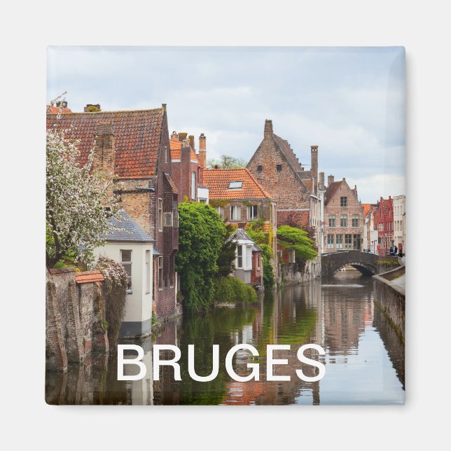Aimant Vieilles maisons en Bruges, Belgique (Devant)