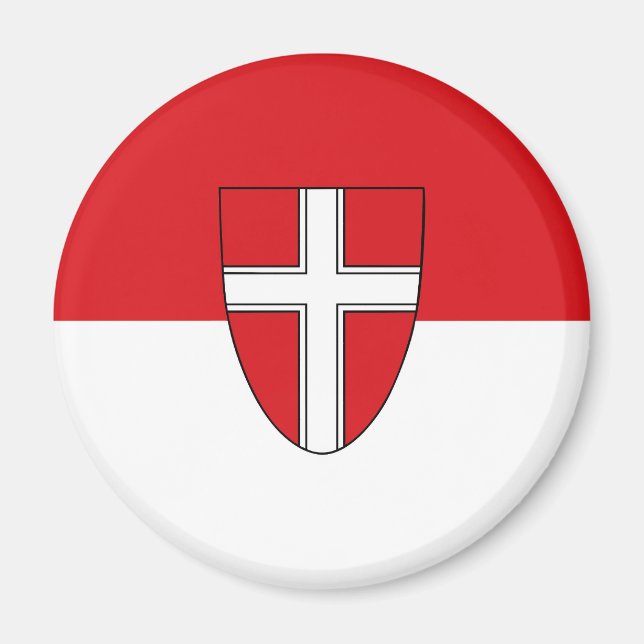 Aimant Vienne Autriche symbole ville drapeau Wien (Devant)