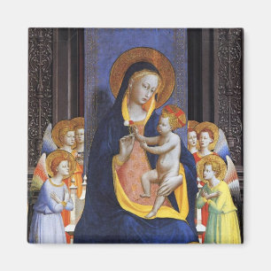 AIMANT VIERGE AVEC ENFANT, ANGELS ET SAINTS