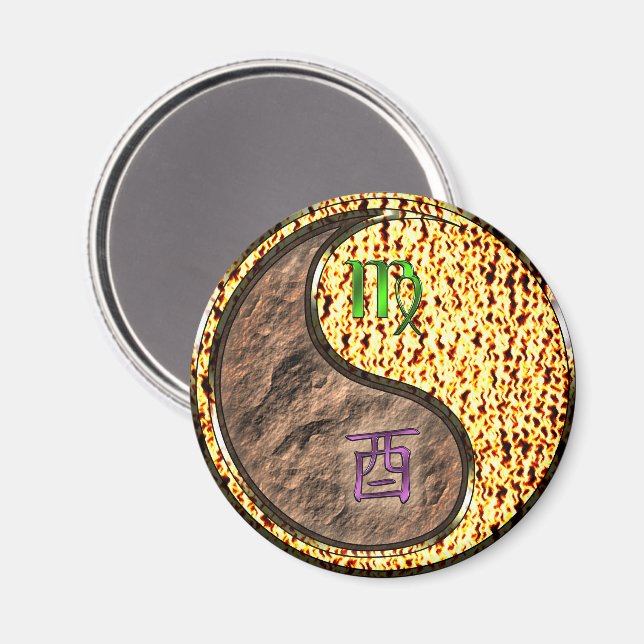 Aimant Vierge & Coq de feu (Recto/Verso)