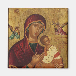 Aimant Vierge de la Passion Theotokos Christ Enfant Icône