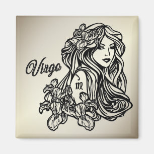 Aimant Vierge du zodiaque doré