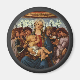Aimant Vierge et enfant avec huit anges par Botticelli