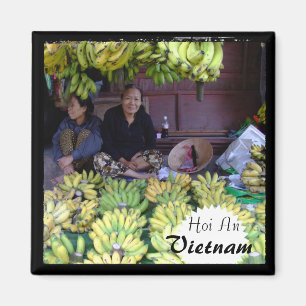 Aimant Vietnam, marché de Hoi An, Bananes (Magnet)