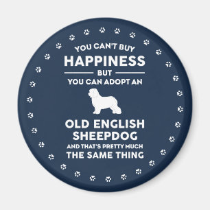 Aimant Vieux anglais Sheepdog adoption bonheur