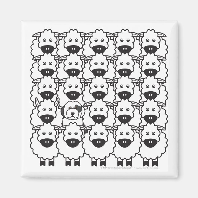 Aimant Vieux berger anglais dans le mouton (Devant)