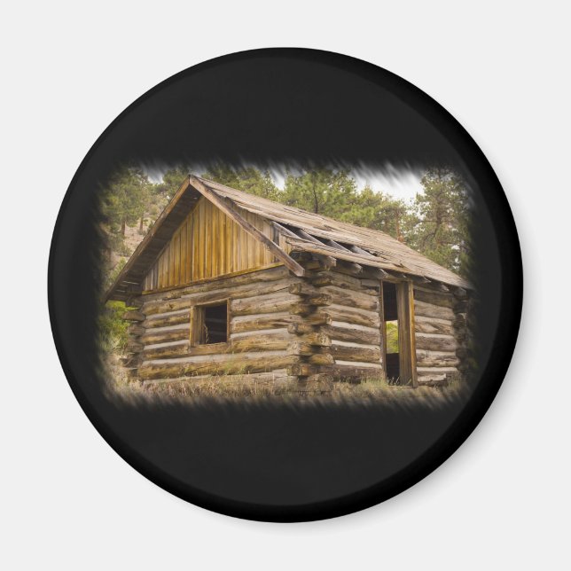 Aimant Vieux Cabine de montagne (Devant)