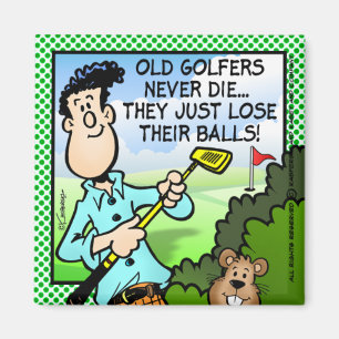 Aimant Vieux Golfeur