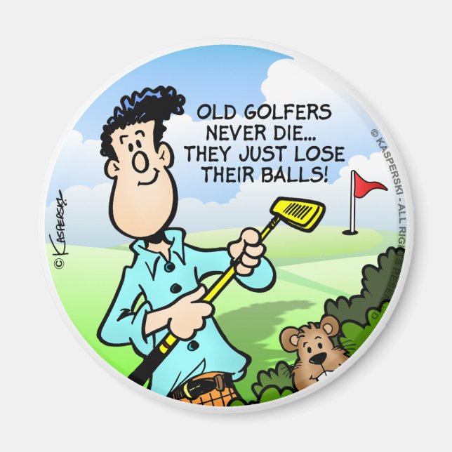 Aimant Vieux Golfeur (Devant)