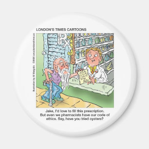 Aimant Vieux Homme & La Pharmacie Drôle Offbeat Dons Dons