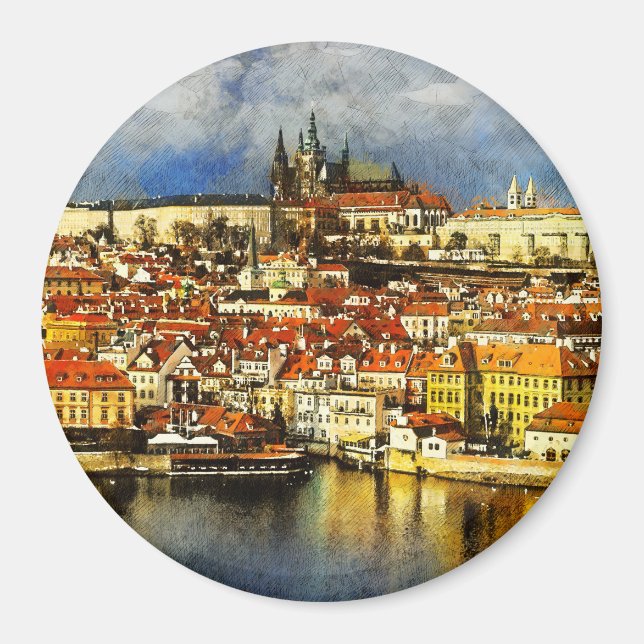 Aimant Vieux Prague (Praha) de Bridge Tower (Devant)