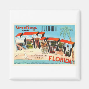 Aimant Vieux souvenir de Vintage voyage de Key West la