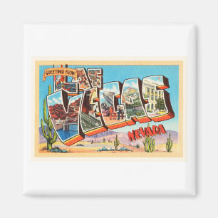 Aimant Vieux souvenir de Vintage voyage de Las Vegas