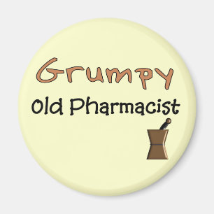 Aimant Vieux T-shirts et cadeaux de Grumpy Pharmaciens