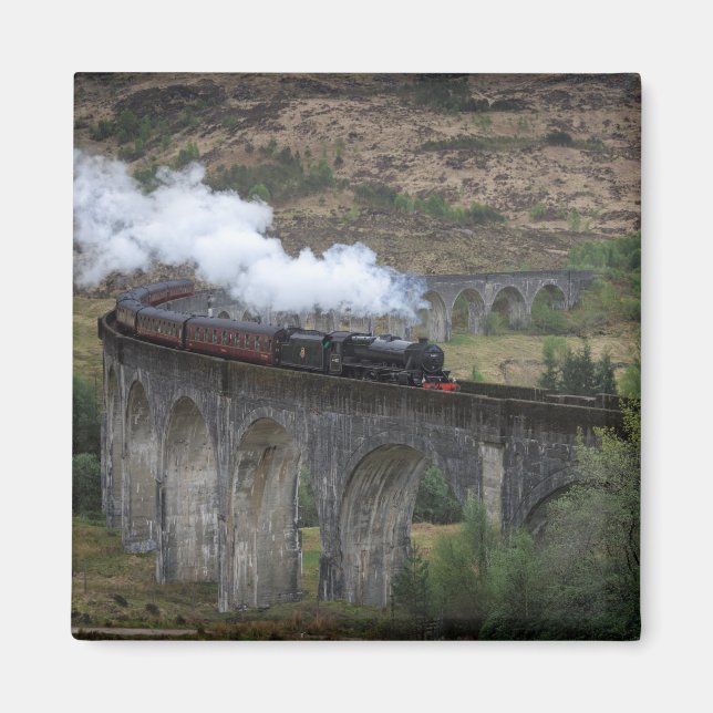 Aimant Vieux train à vapeur sur le viaduc de Glenfinnan (Devant)