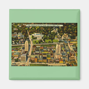 Aimant View Downtown Battle Creek, Michigan Vintage