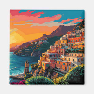 Aimant View of the Amalfi coast Italy Magneet
